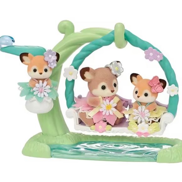 Calico Critters / Sylvanian Families Baby Deer Waterside Swing Set - Picture 1 of 10